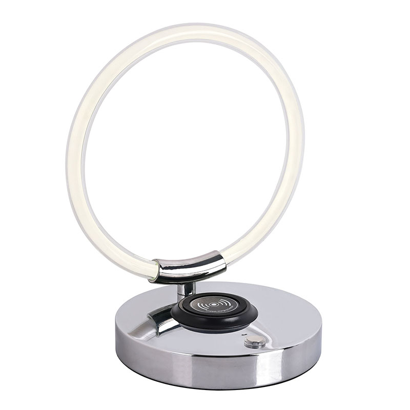 360 Derajat Cahya Annular Shapes LED Desk Lamp karo Wireless Charger