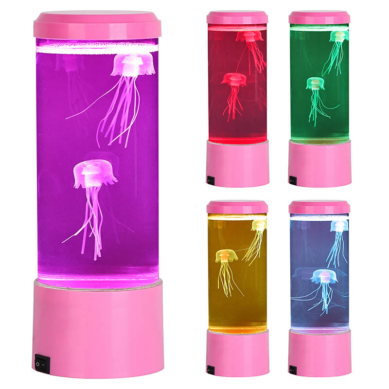 Lampu jellyfish nganggo pink pink