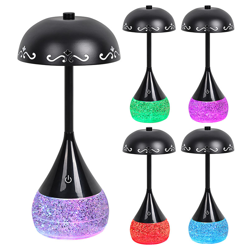 Lampu meja meja lilin kanthi bentuk payrella kembang