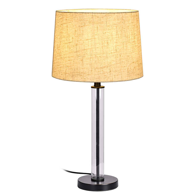 Lampu Meja Midcentrury E26 E27 kanthi Shade Kain