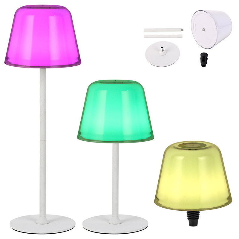 Lampu tanpa kabel modern kanthi lampu pangowahan warna RGB