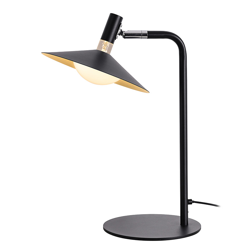 Lampu Meja Logam Industri Retro kanthi Cahya Anget
