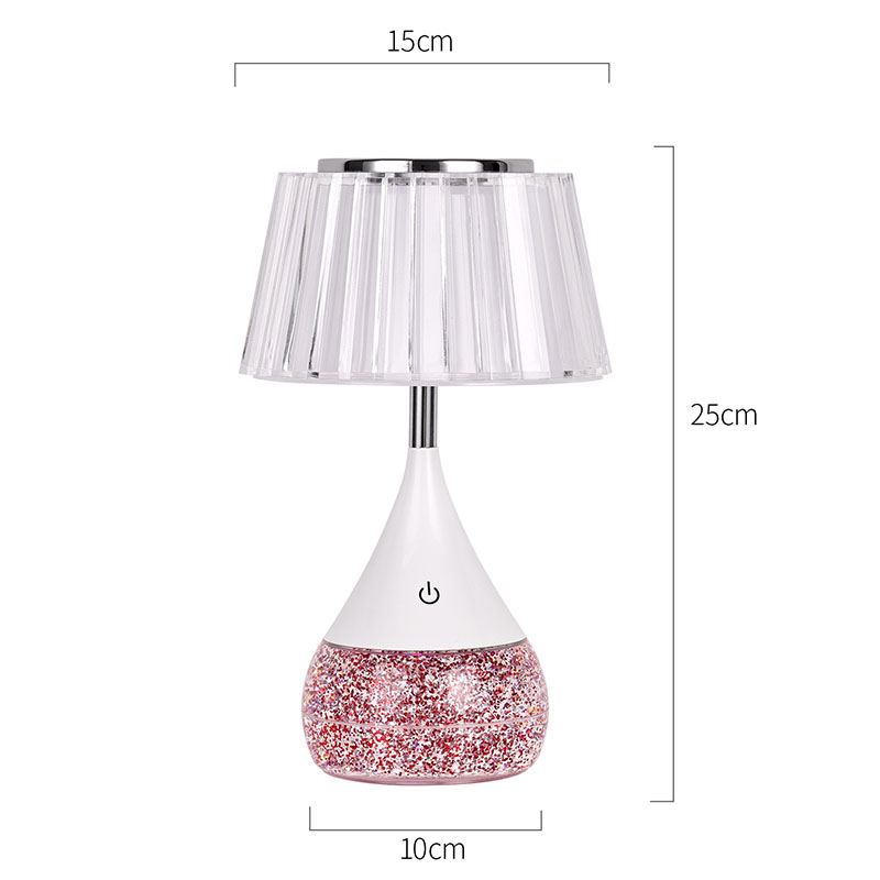 RGB Base LED Desk Lamp karo Crystal Shade