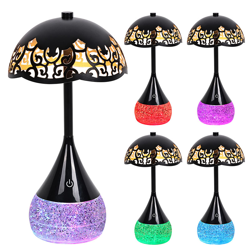 Lampu meja meja RGB kanthi bentuk payung