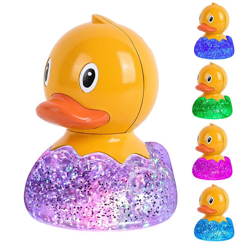 RGB Duck Lamp karo Cairan Glitter