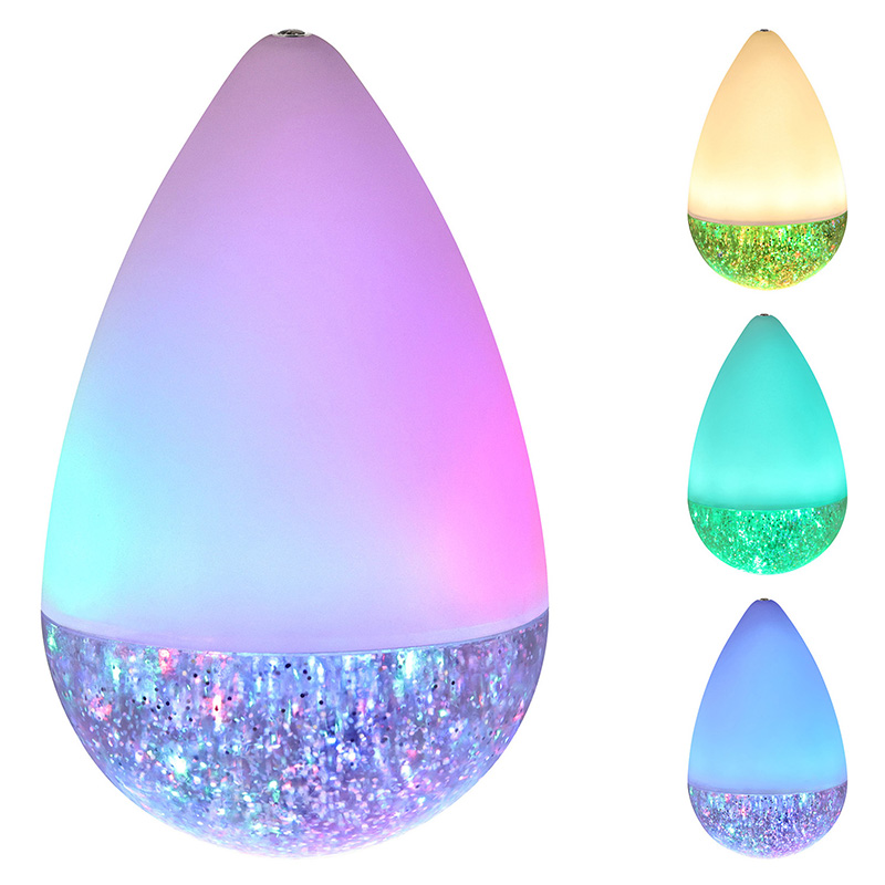 Lampu wengi dolanan Roly-poly warna-warni RGB glitter
