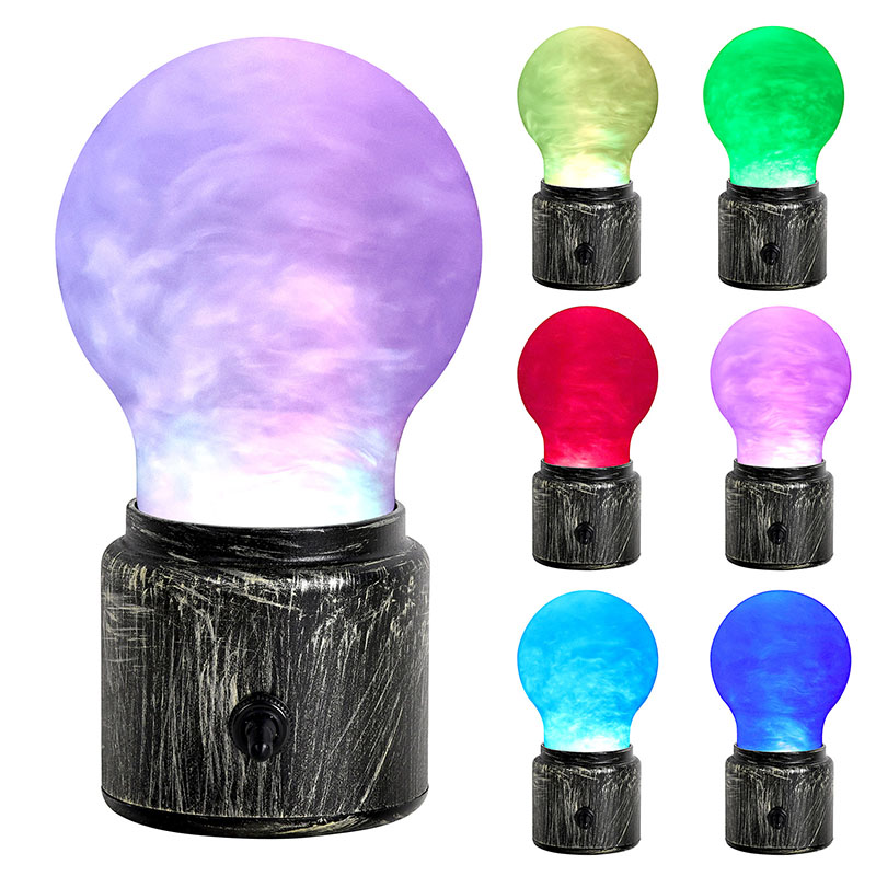 Lampu Night Cairan RGB kanthi Bulb gedhe