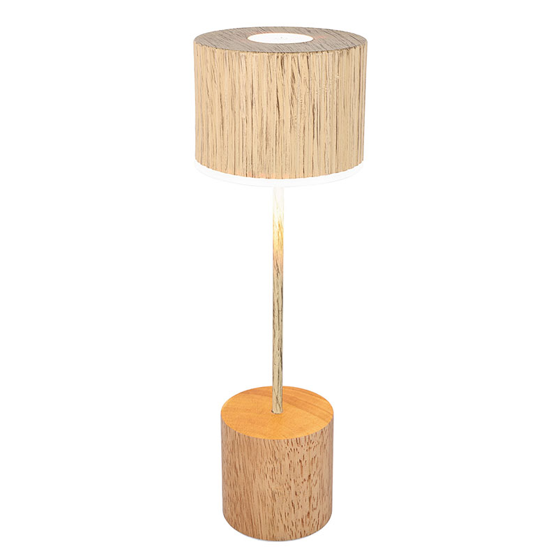 Lampu maca led kayu kanthi baterei